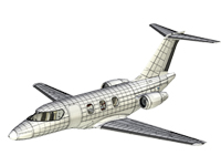 Designing a business jet aircraft in T-FLEX CAD