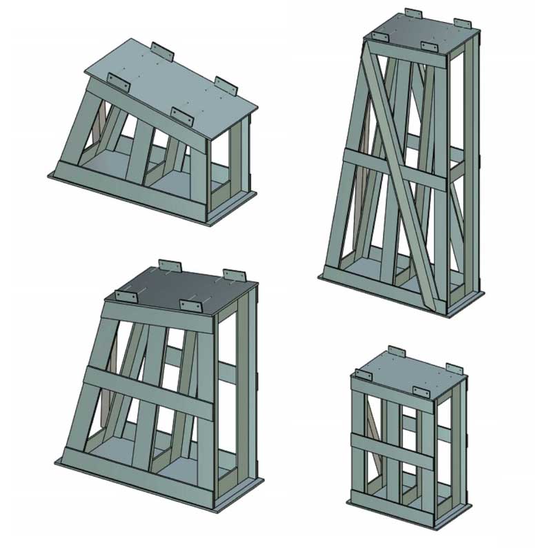 Figure 3 - Configuration options for the keel block model