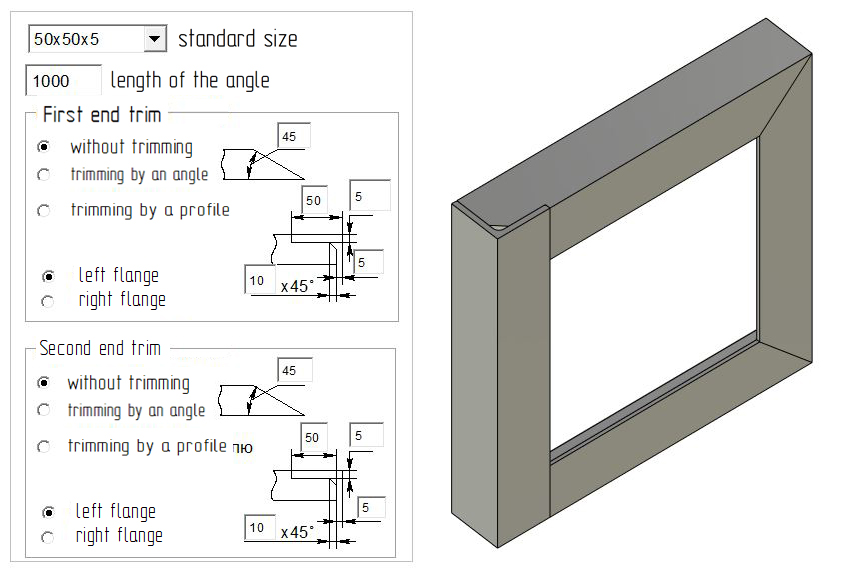 Figure 8 - Examples of models of metal structures
