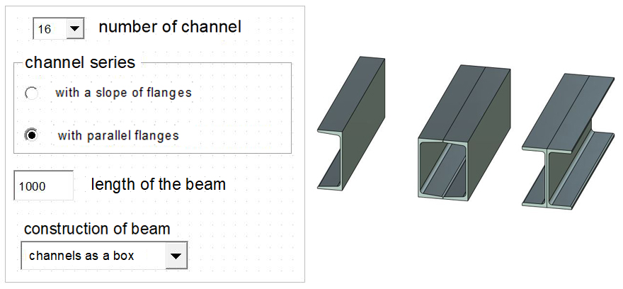 Figure 8 - Examples of models of metal structures