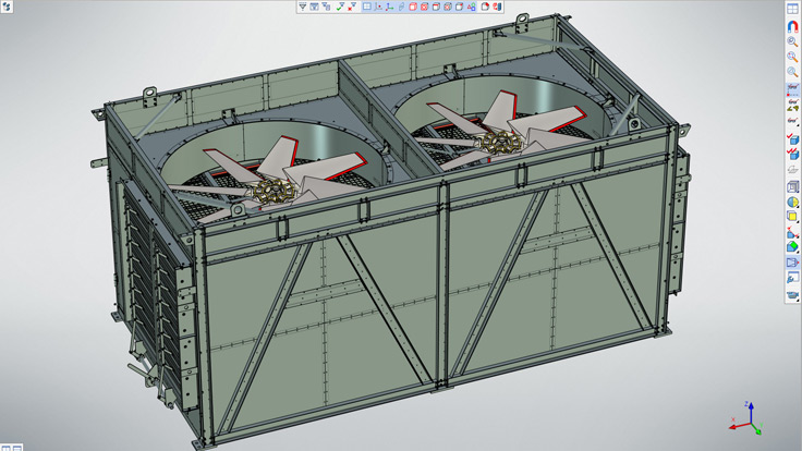 Air cooling unit. Subassembly