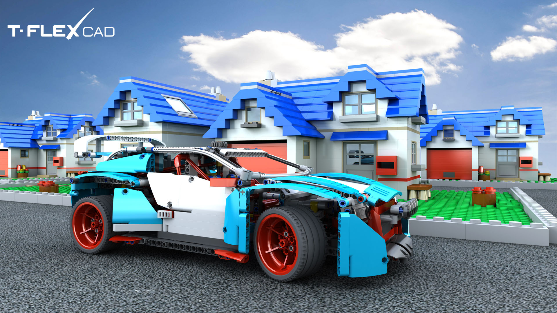 Rally Car. Rendering Rally Car. Rendering
